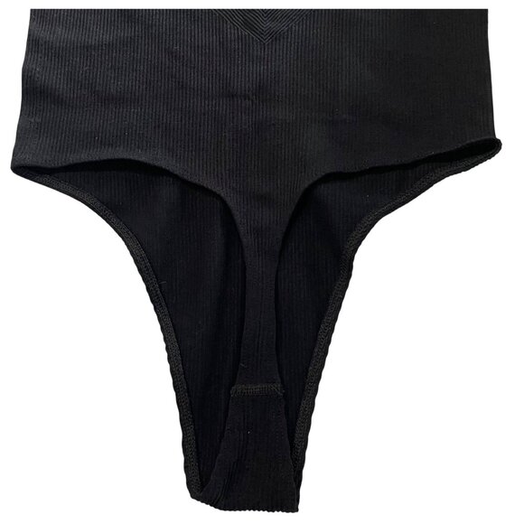 Urban Outfitters Black Ribbed Bodysuit M / L Keyhole Thong Out from Under New - Picture 4 of 11